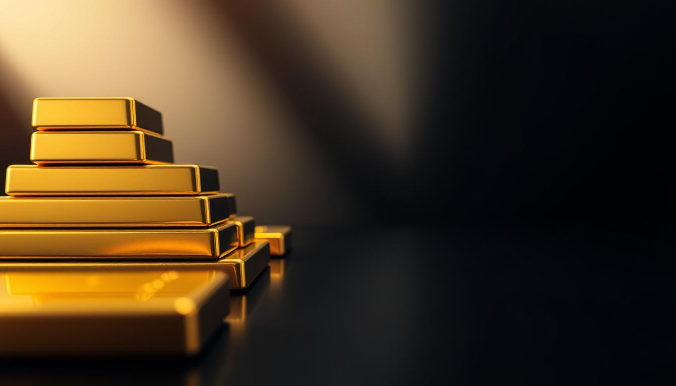 Goldbarren und Goldmünzen